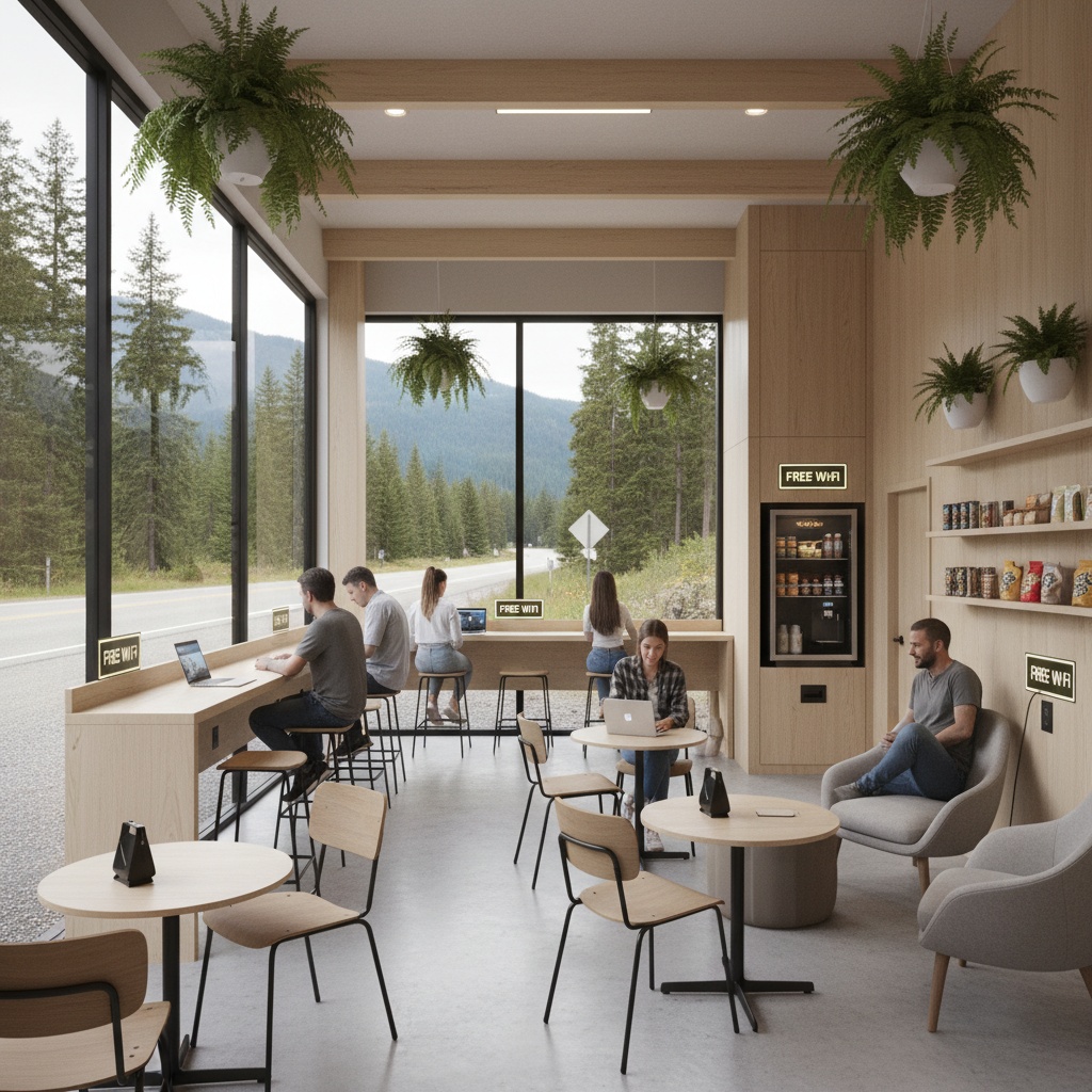 A warm, hospitality-led interior at a planned Rangeway destination